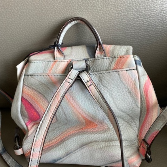 Aimee Kestenberg 'Bali' Mini backback in Sahara multicolour marbled leather - Picture 7 of 16